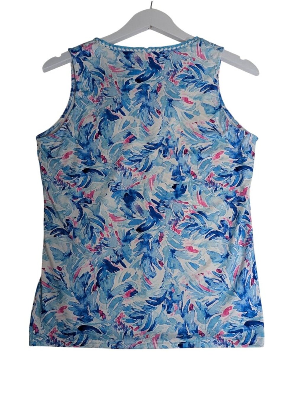 Island Collection Stella Parker Blue Multi Tank Top Size S Beach Pickleball Tenn - Picture 10 of 10